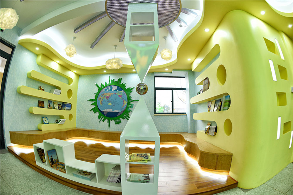 地图墙 读书角2